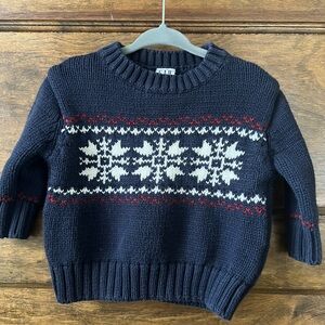 Baby Gap | Blue Snowflake Sweater 100% cotton (6-12 months)